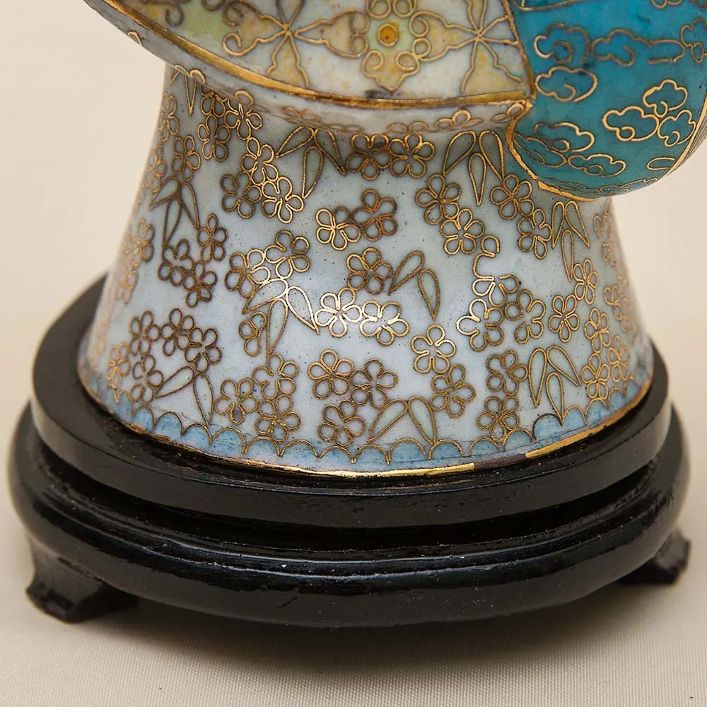 «Девушка в Кимоно» - Статуэтка в технике «Клуазоне» Китай 50 -е годы ХХ века Н - 37 см.