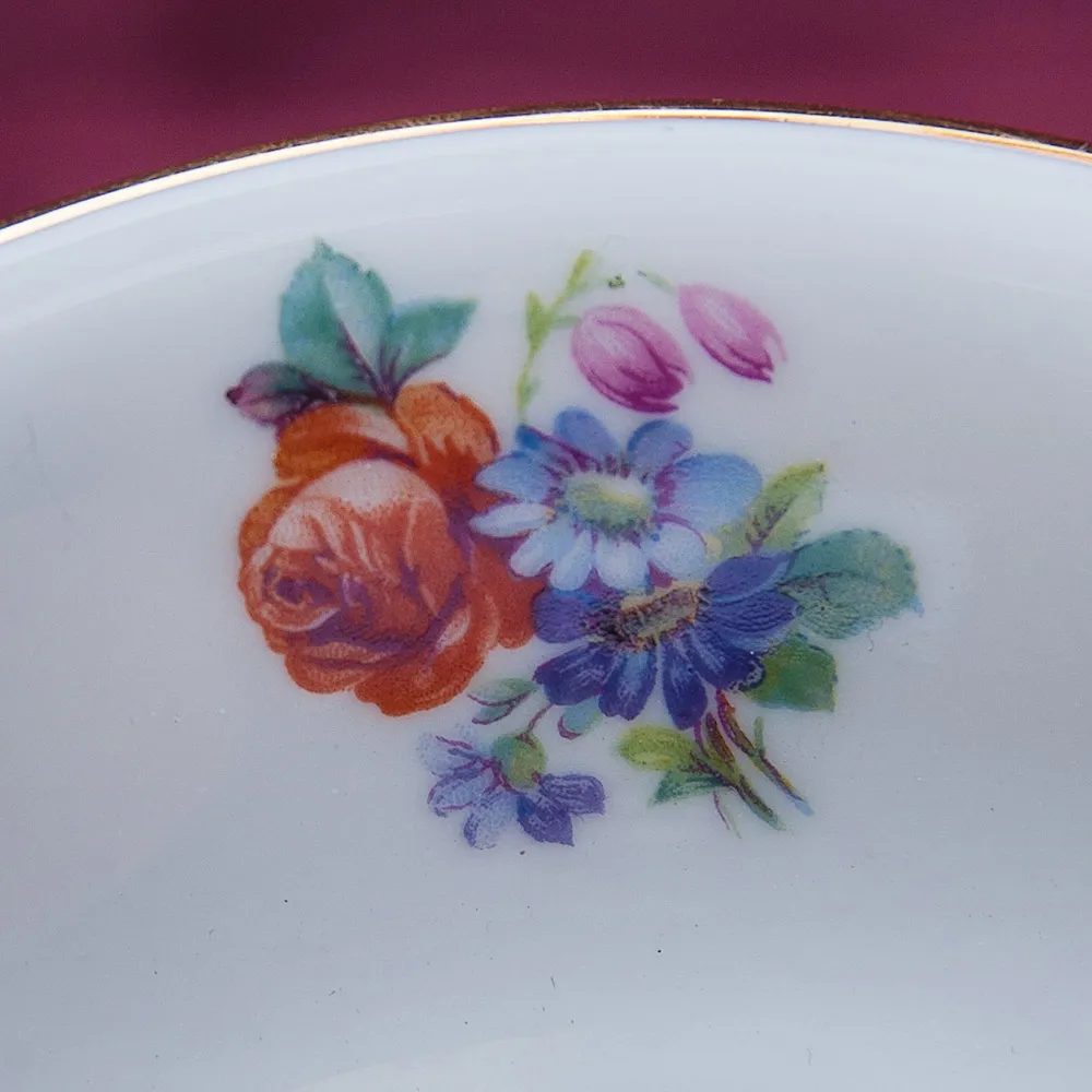 Коллекционная Чайная фарфоровая тройка - «ЛЕТО» Furstenberg, Германия 50 -егоды ХХ века.