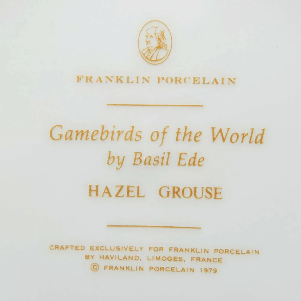 Коллекционная Тарелка «Рябчики» Фарфор Лимож Limoges Франция 1979 год.