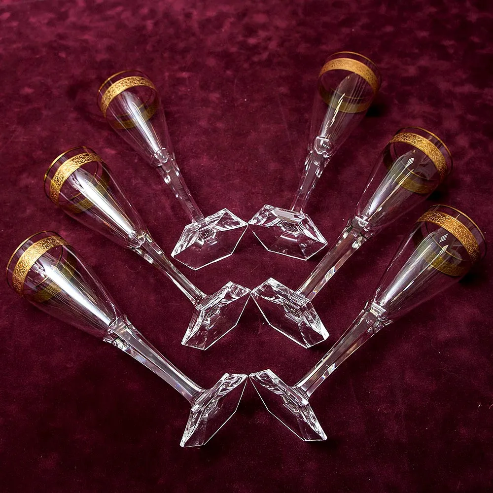 Набор 6-ть Хрустальных Бокалов для Шампанского, серия «Copenhagen», MOSER - МОЗЕР Чехия.