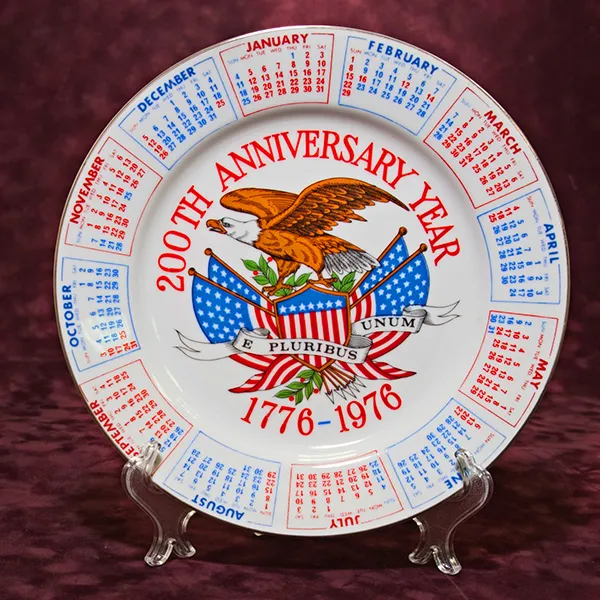 Редкость! Юбилейная Коллекционная Фарфоровая Тарелка 200 лет США - 1976г.