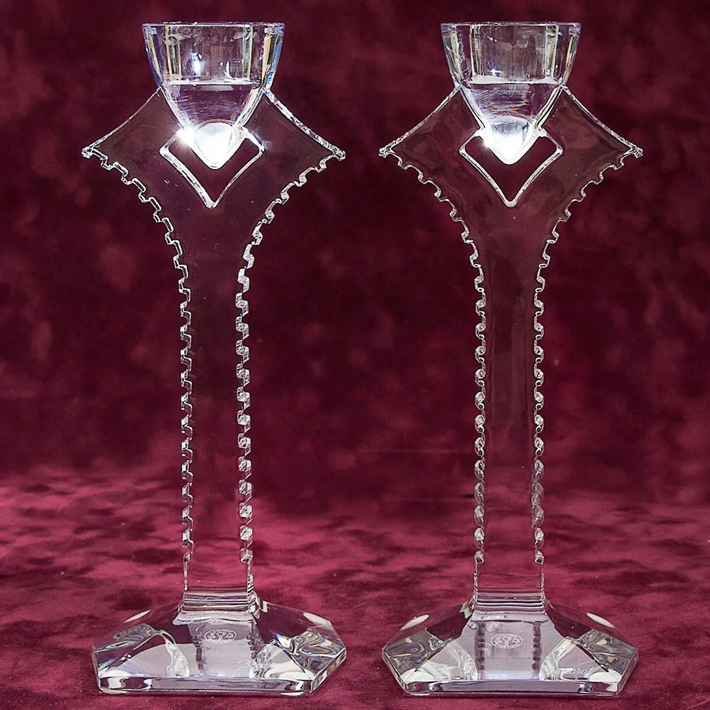 Пара Хрустальных Подсвечников БАККАРА / BACCARAT, Фрация, 70 -е годы ХХ века.