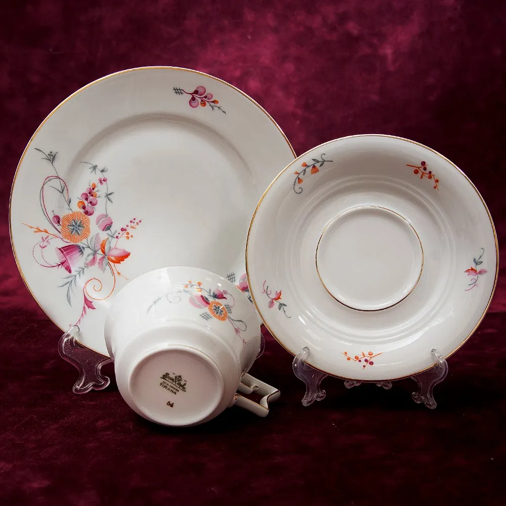 Чайный сервиз «TIRANA» на 4-е персоны Фарфор Розенталь / Rosenthal Германия -1930 год.