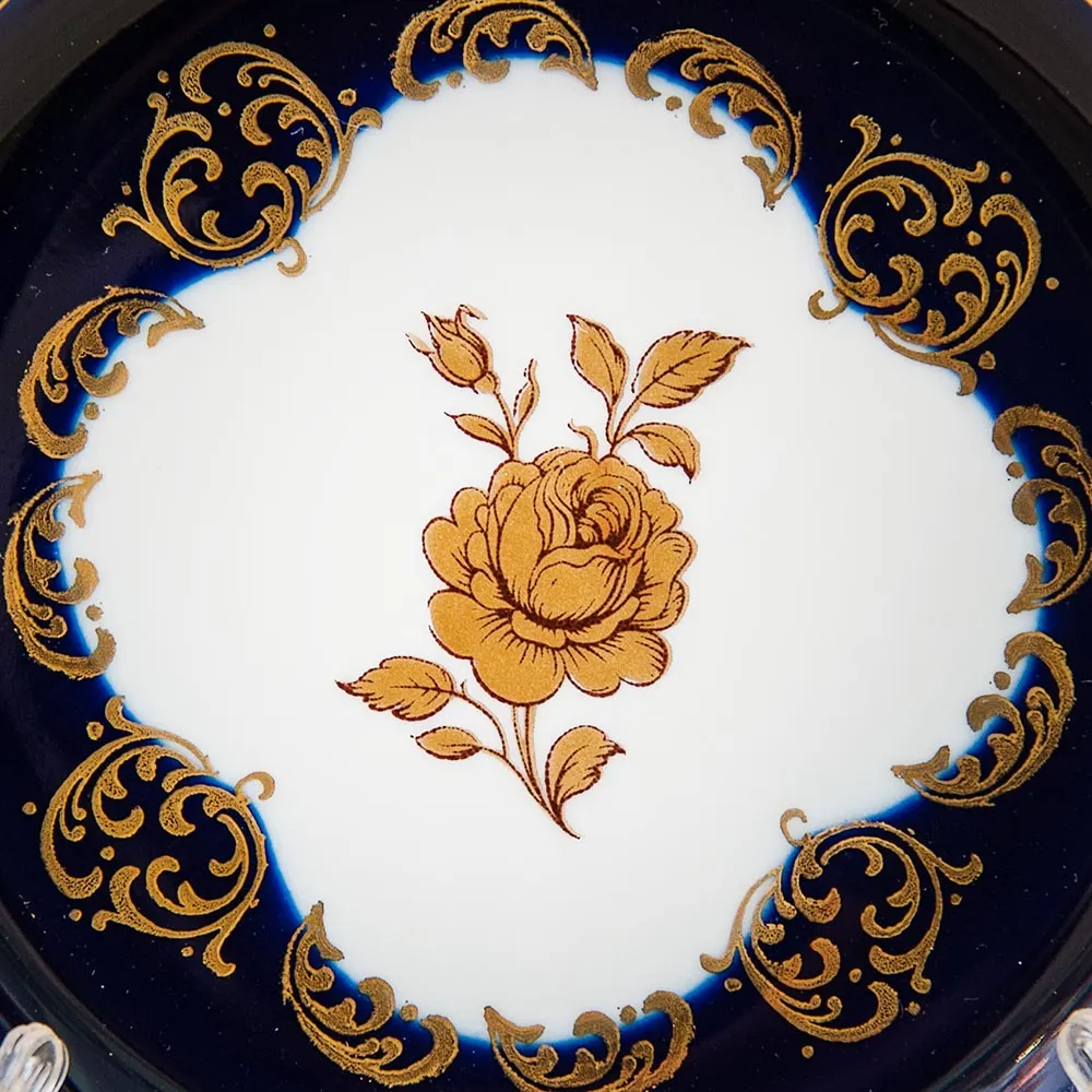 Набор Подставочных Тарелочек «Золотой Букет» Фарфор LINDNER Kups Германия D - 10 см.