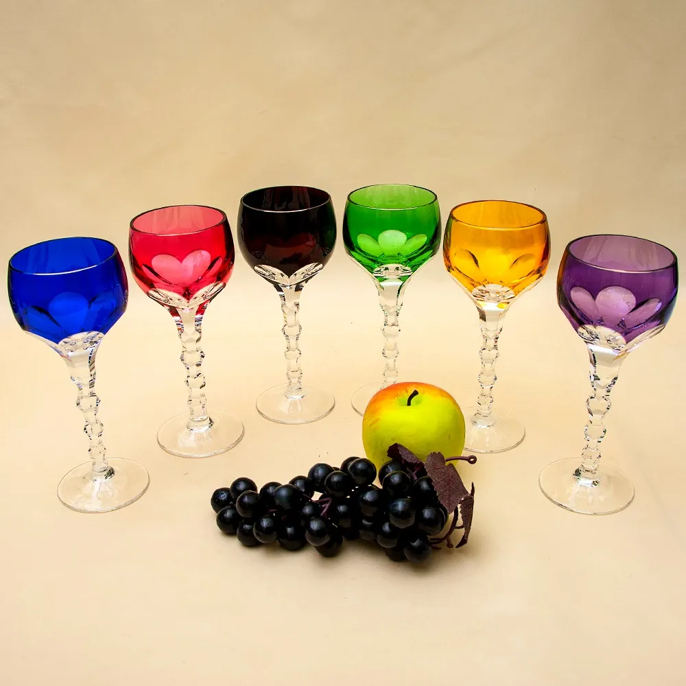 Бокалы 6 -ть штук серия «ELIZA» Хрусталь, JOSEPHINENHUTTE Германия, 60 -е годы ХХ века.