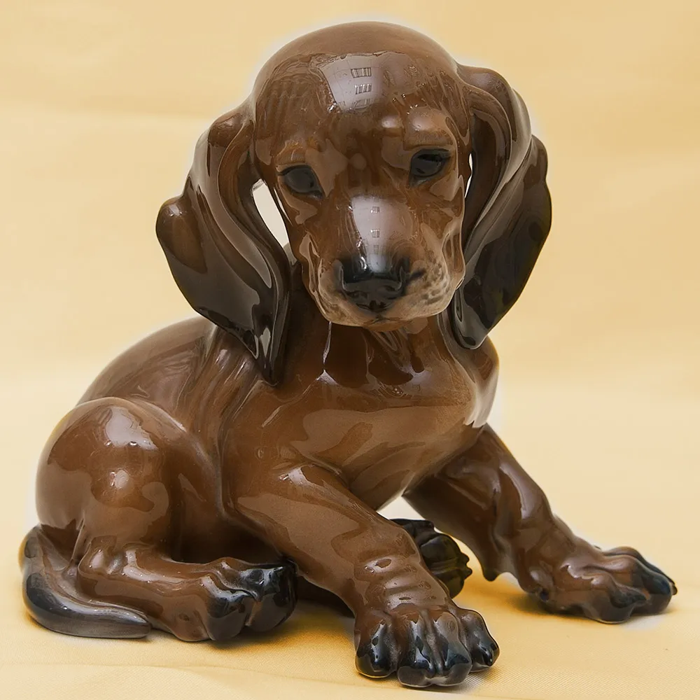 Редкая Фарфоровая Статуэтка Собака «ТАКСА» Н -16 см., ROSENTHAL,  Германия, 70-е годы ХХ века.