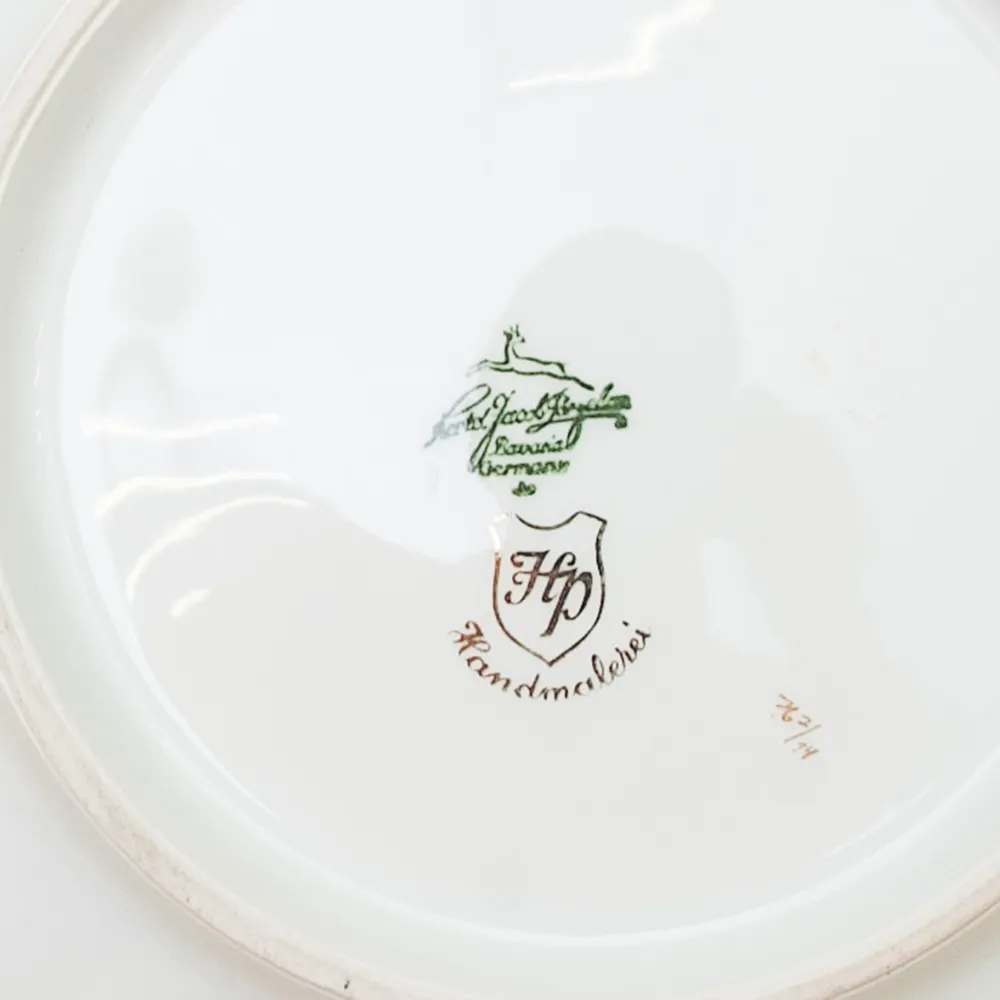 Коллекционная Тарелка - Блюдо из серии «Золото Роз» Фарфор Hertel, Jacob&Co. Германия D-30см.