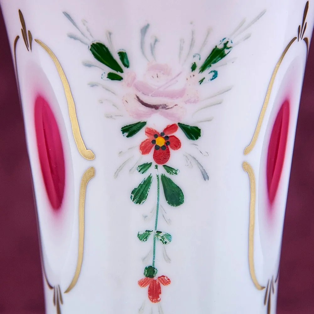 Винтажная Стеклянная Ваза «Цветочная Нежность» LAUSITZER GLASWERKE Германия - 50-70е гг.