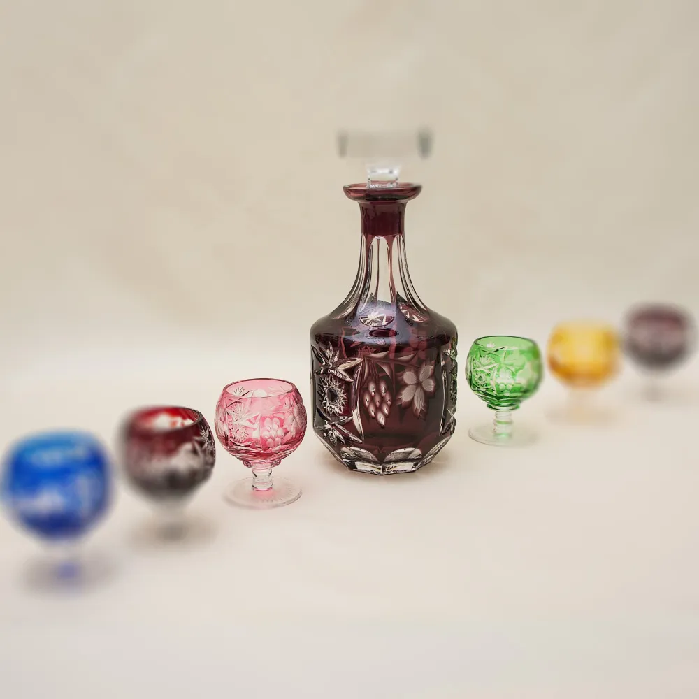 Набор Графин и 6-ть Рюмок «Marsala Glass - Виноград», Хрусталь NACHTMANN Германия, 60 -е годы ХХ века