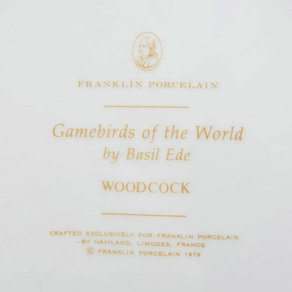 Коллекционная Тарелка «Лесной Кулик» Фарфор Лимож Limoges Франция 1979 год.