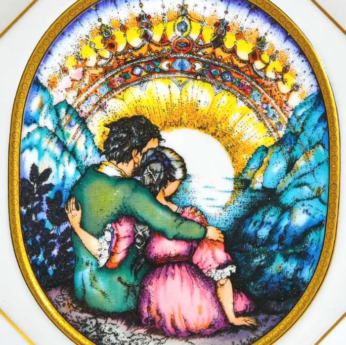 Картина - Панно - Фарфоровая Плакетка «Пер Гюнт и Солвейг», Villeroy & Boch. Германия - 1980 год.