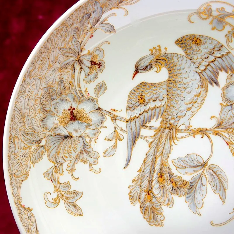 Коллекционная Авторская  Тарелка - Блюдо «Райская Птица» Фарфор KAISER Германия.