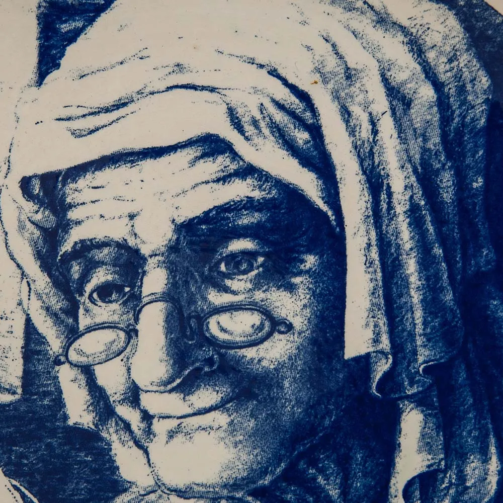 Декоративная Фарфоровая Тарелка - Блюдо «Ожидание», DELFTs- Royal Boch Бельгия d - 29 см.