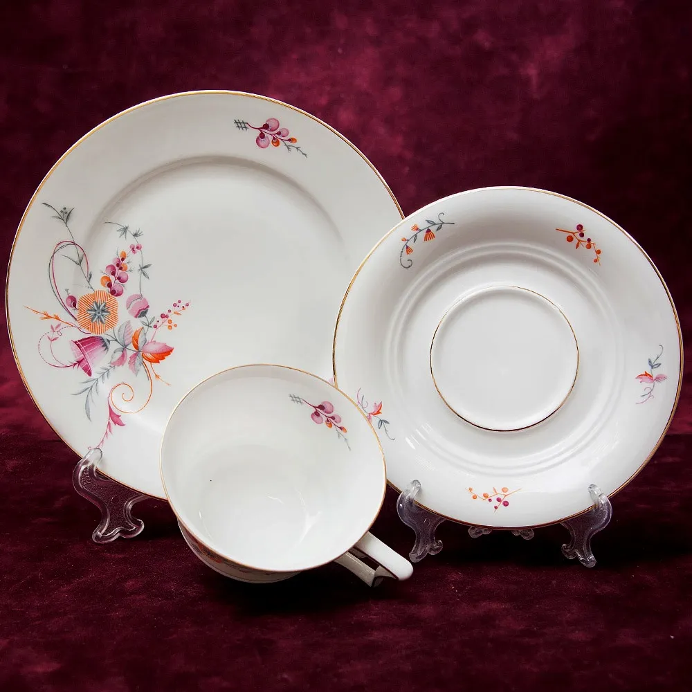 Чайный сервиз «TIRANA» на 4-е персоны Фарфор Розенталь / Rosenthal Германия -1930 год.
