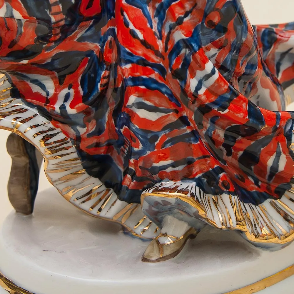 Редкость! Авторская Фарфоровая статуэтка «Испанский танец», СССР ЛЗФИ, 1967 - 1983 годы. 