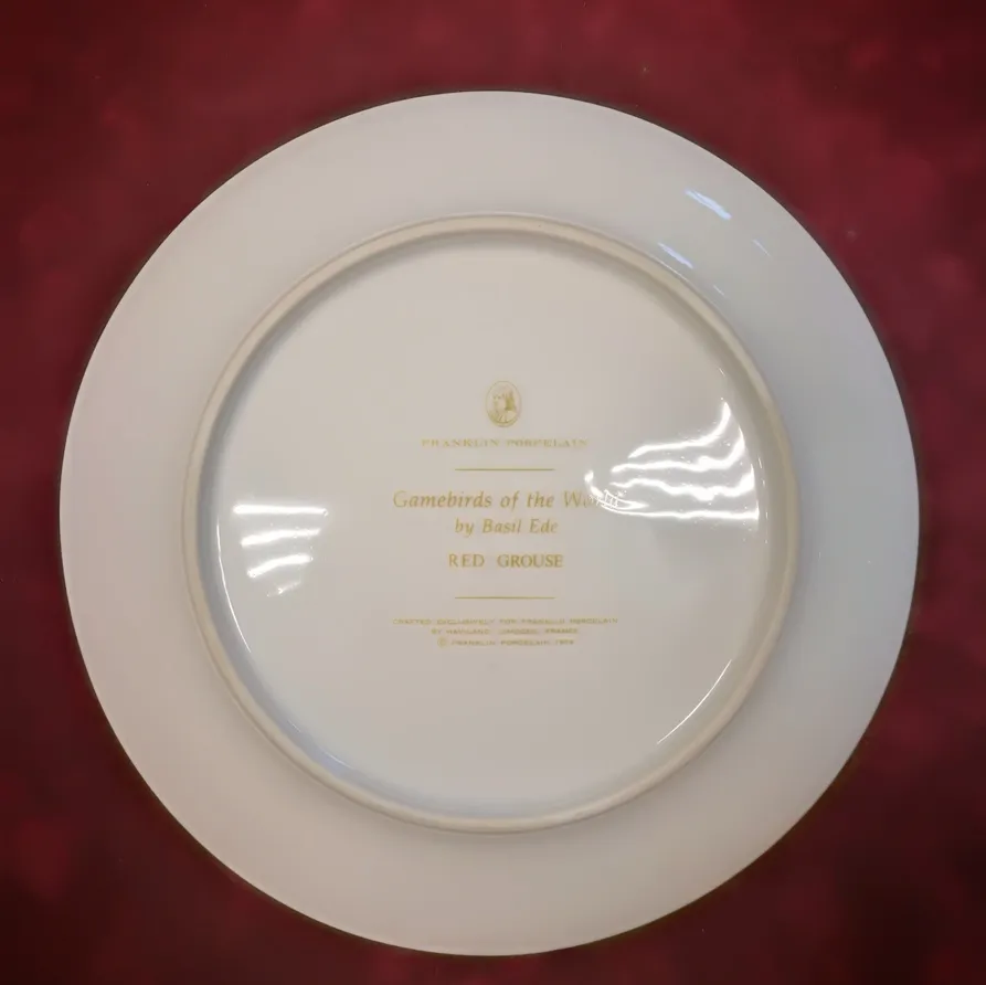 Коллекционная Тарелка «Шотландская Куропатка» Фарфор Лимож Limoges Франция 1979 год.