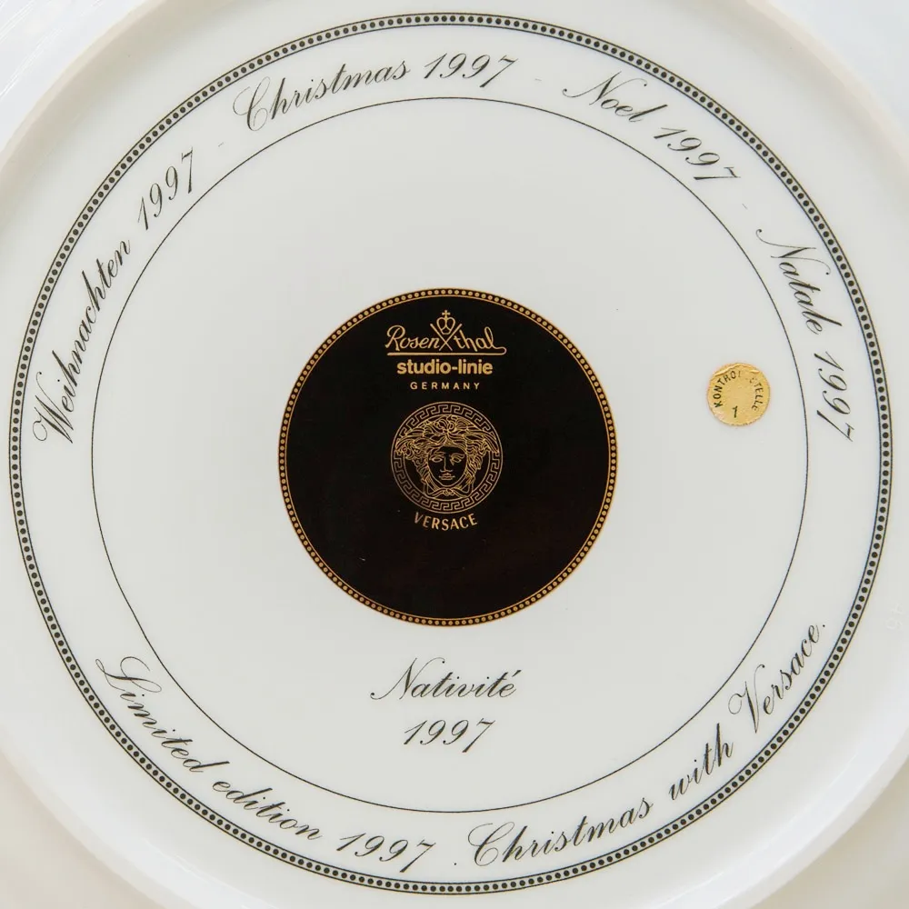 Коллекционная Тарелка - Блюдо «РОЖДЕНИЕ» Фарфор, VERSACE, Rosenthal Германия -1997 год.