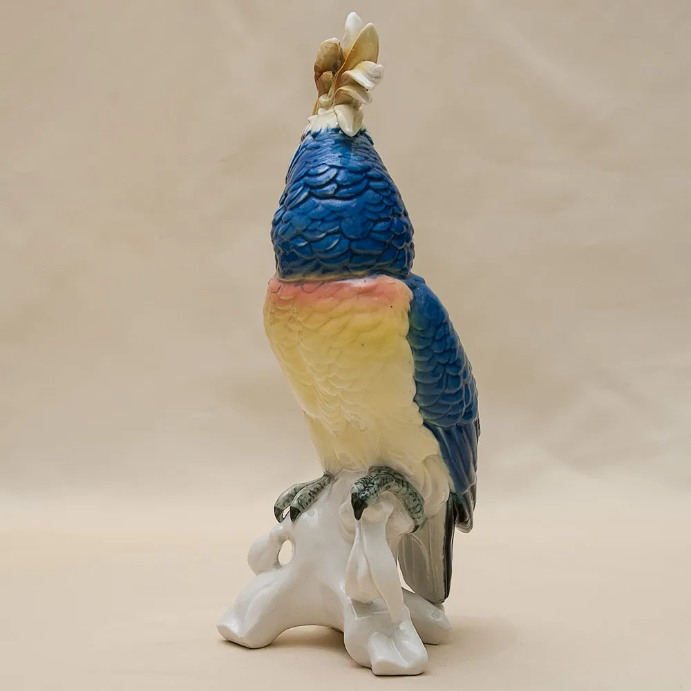 Фарфоровая статуэтка Птица - «Попугай - Какаду» Н -28 см., Карл Энс / Karl Ens,  Германия, 50-е гг.
