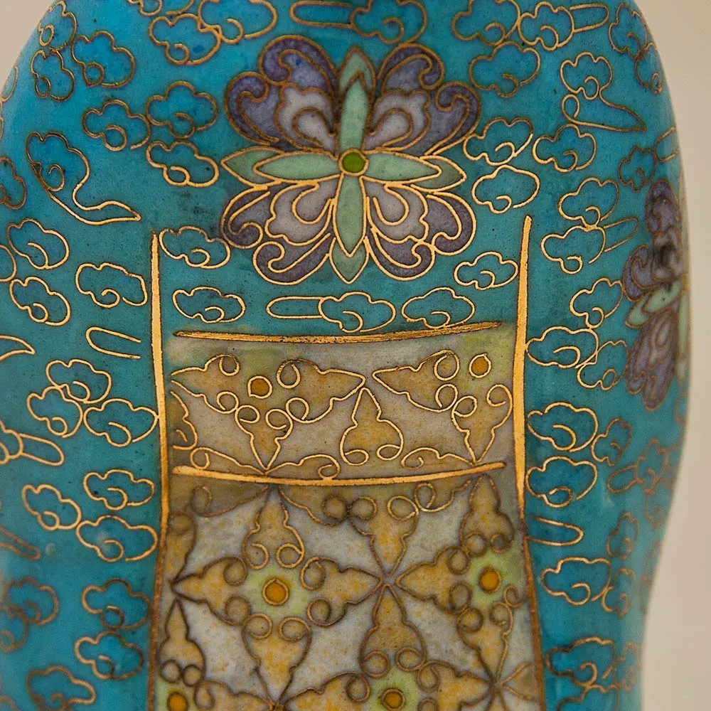 «Девушка в Кимоно» - Статуэтка в технике «Клуазоне» Китай 50 -е годы ХХ века Н - 37 см.