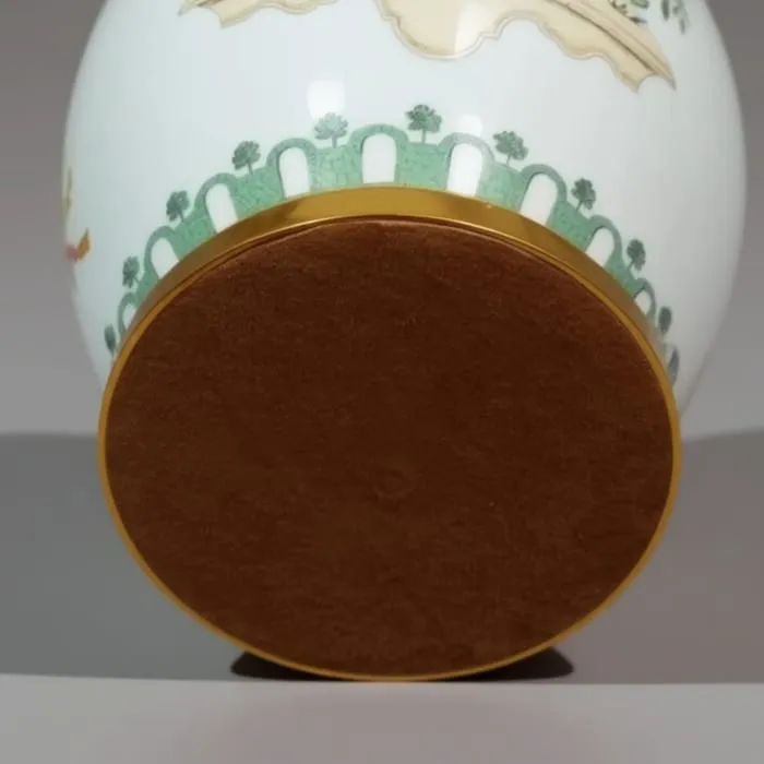 Настольная Электрическая Лампа - Светильник «Цветущий Сад» Фарфор Kaiser, Германия 80 -е годы ХХ века. 