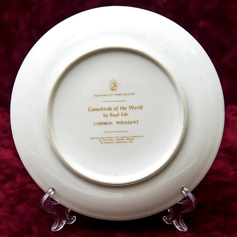 Коллекционная Тарелка «Фазан» Фарфор Лимож Limoges Франция 1979 год.