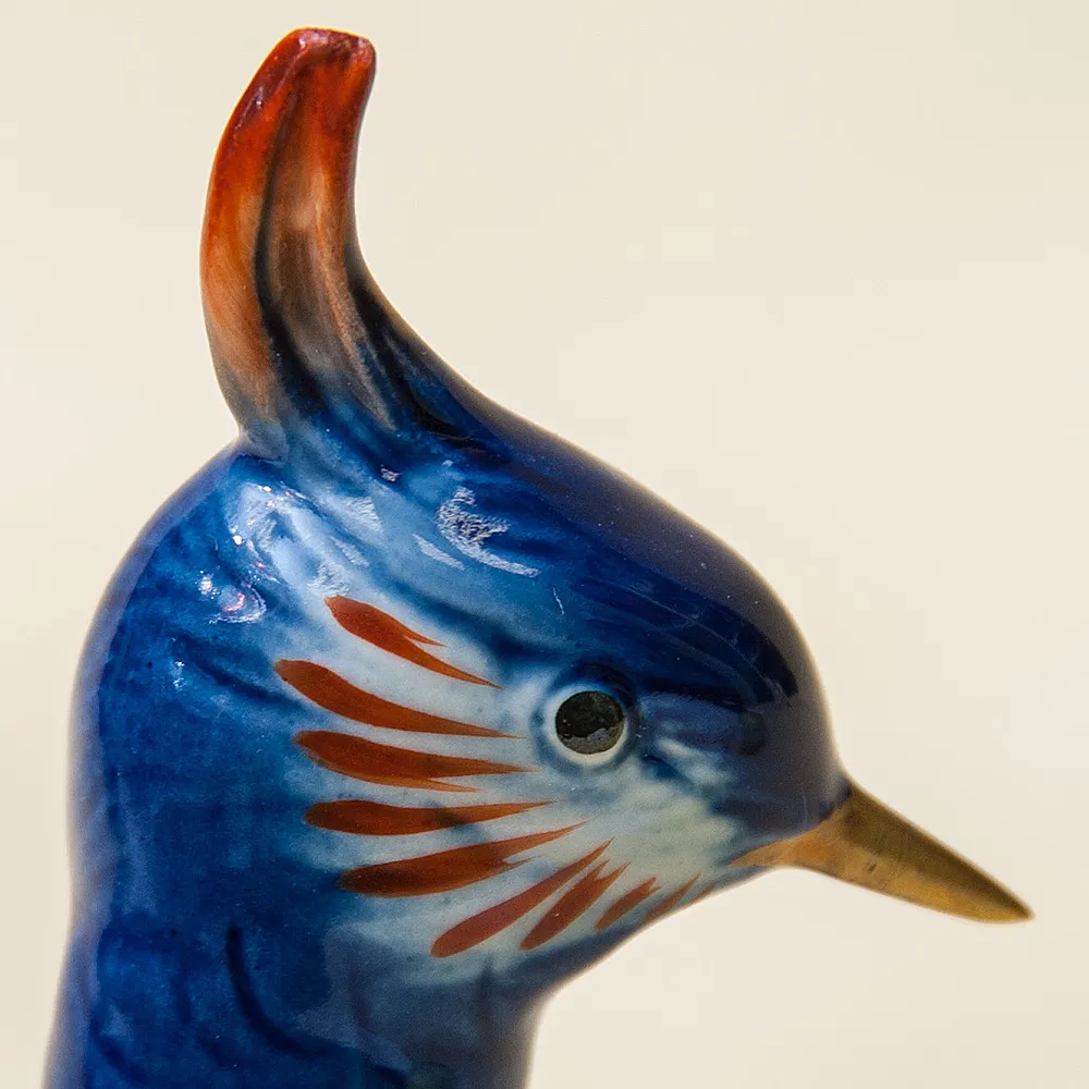 Птица - Фарфоровая статуэтка «Голубой Чибис», Карл Энс / Karl Ens,  Германия, 50-е годы ХХ века.