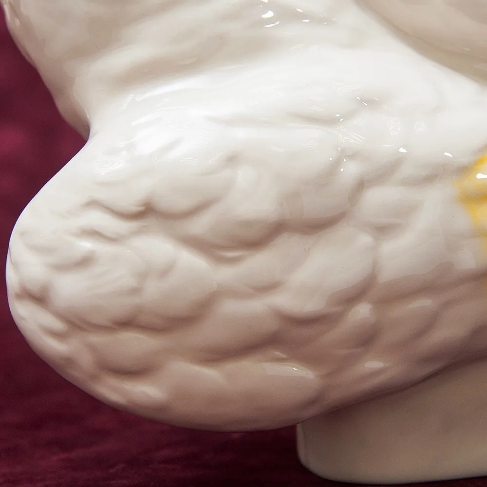 Большая Статуэтка Птица - Попугай - Какаду Желтохохлый, фарфор ИФЗ, Россия.