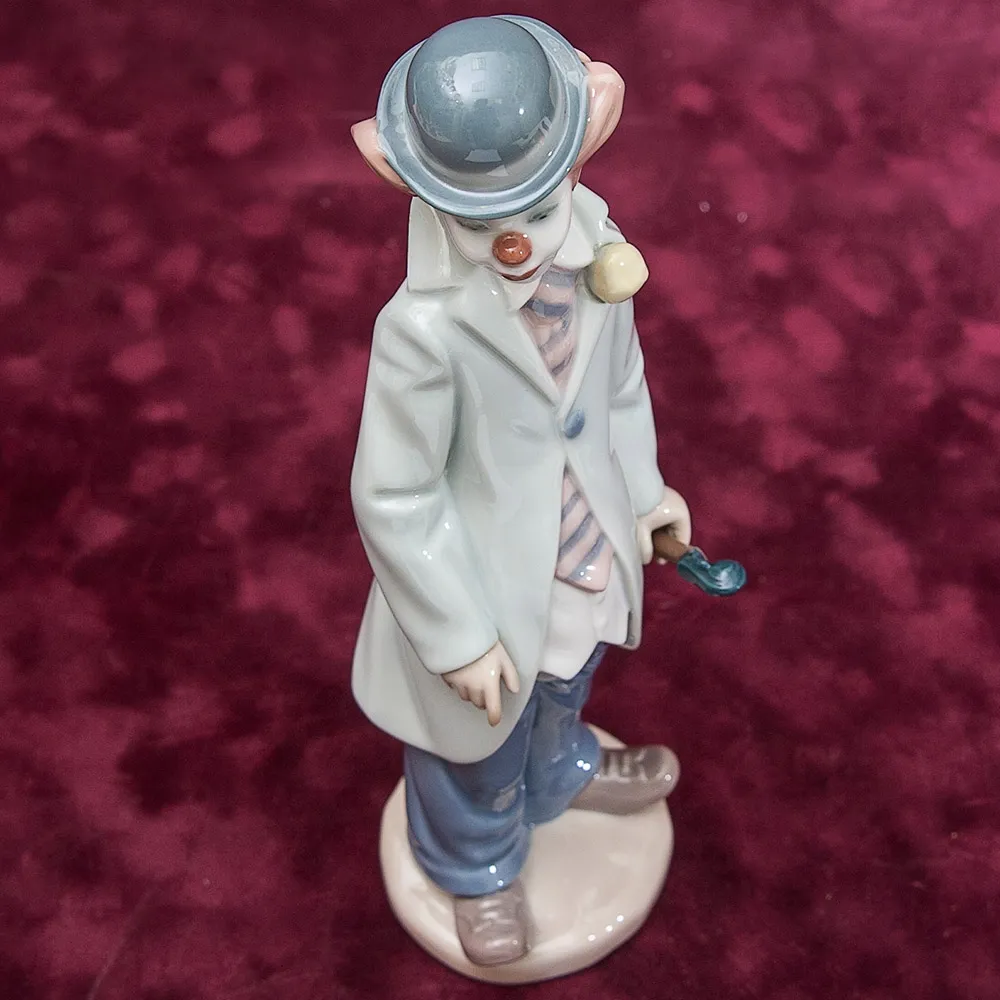 Фарфоровая статуэтка «Клоун со скрипкой» Lladro, Испания - 1987 год.
