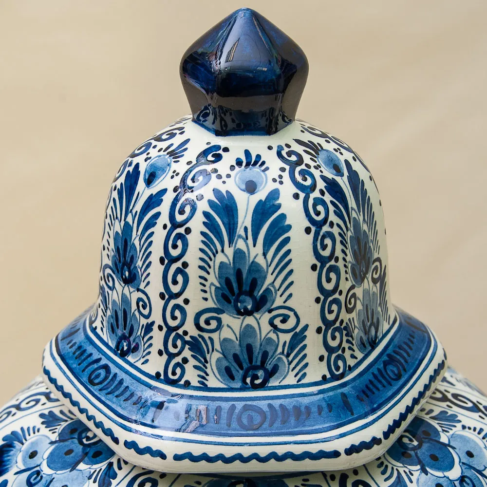 Большой Вазон «Райский Сад» Делфт - DELFTs, Голландия. Н-51 см. Середина ХХ века.