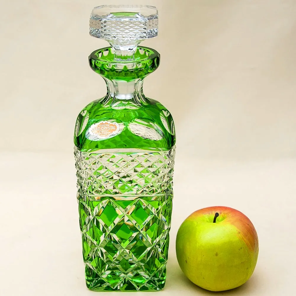 Редкость!!! Графин - Штоф из Цветного Хрусталя JOSKA BODENMAIS Германия, 50-е годы ХХ века.