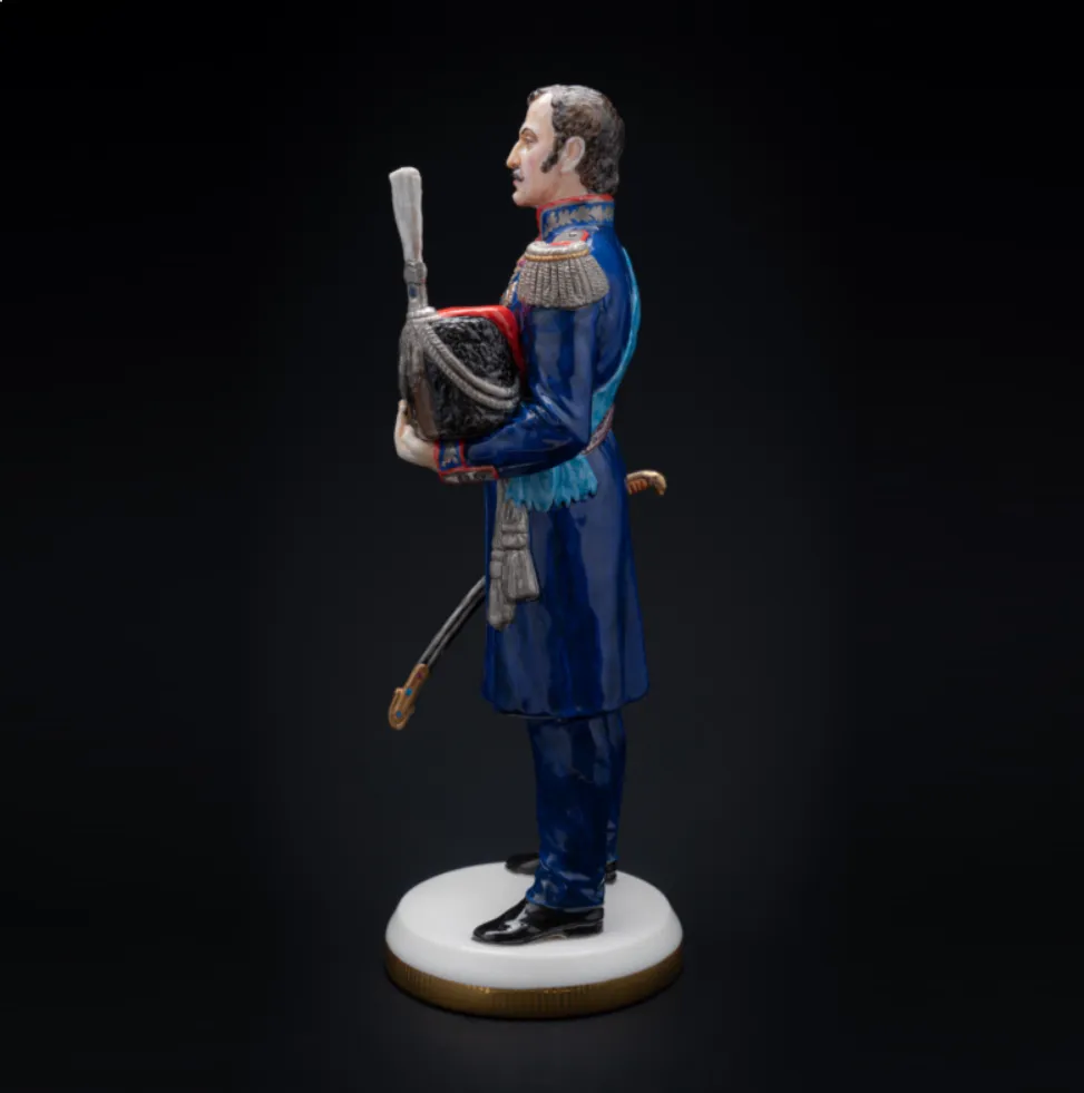 Коллекционная Авторская Статуэтка «Генералы Отечественной Войны 1812 года - Платов М.И.», фарфор, Россия. 