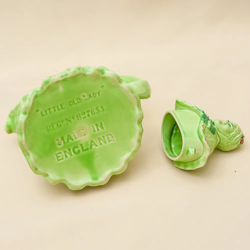 Редкость! Коллекционный Заварочный Чайник «LITTLE OLD LADY», Фаянс Англия нач. ХХв.