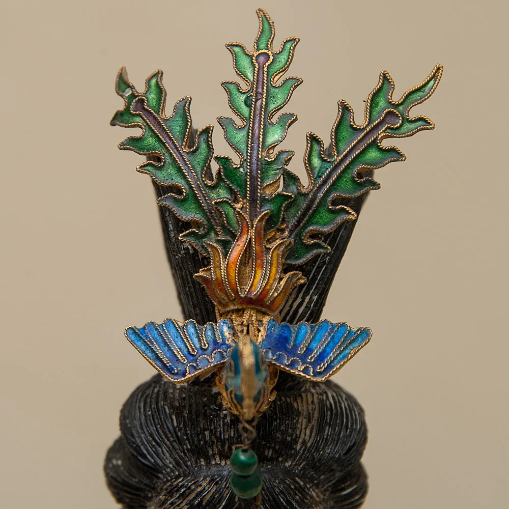 «Девушка в Кимоно» - Статуэтка в технике «Клуазоне» Китай 50 -е годы ХХ века Н - 37 см.