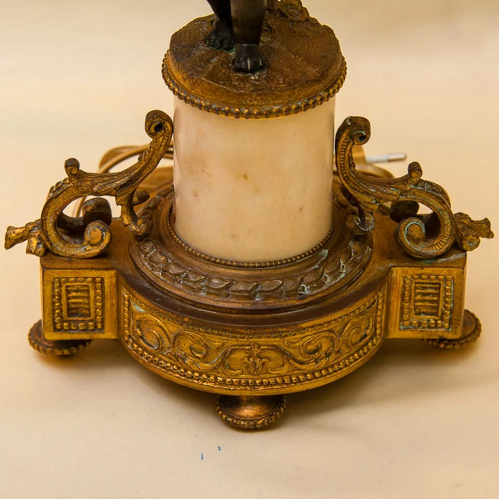 Винтажная Настольная Электрическая Лампа - Светильник «Путти - Ангелочек» Франция.