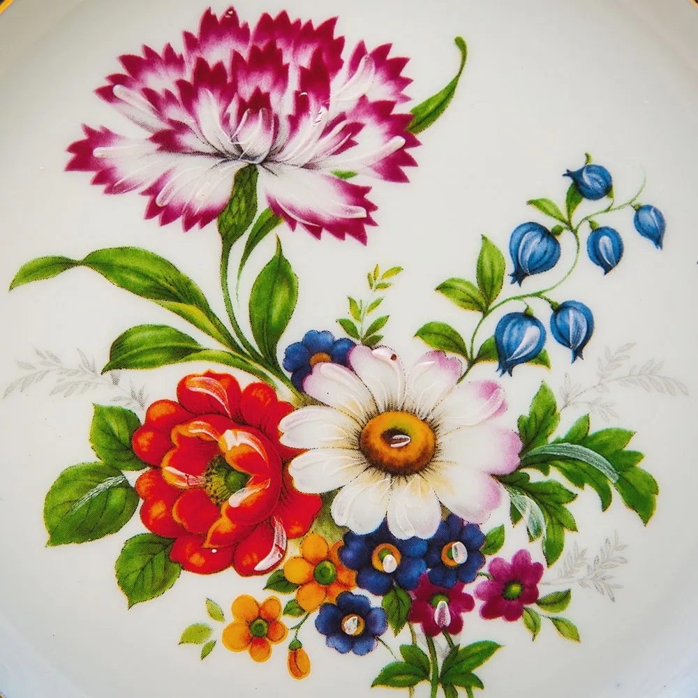 Коллекционная Тарелка «Летний Букет» Фарфор, Лимож (Limoges) Франция, середина ХХ века.