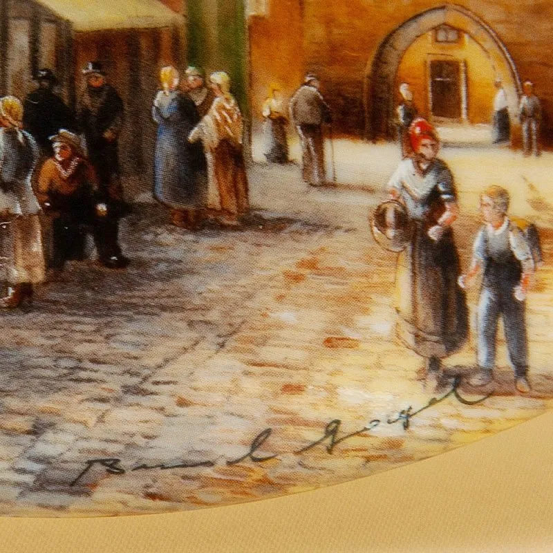 Коллекционная Тарелка «Королевские ворота в Эттингене» Фарфор VOHENSTRAUSS, Германия -1989 год.