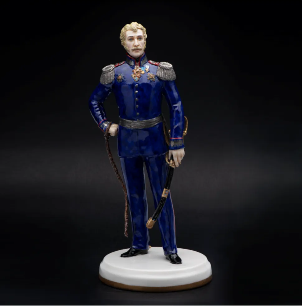 Коллекционная Авторская Статуэтка «Генералы Отечественной Войны 1812 года - Иловайский-12 В.Д.», фарфор, Россия. 