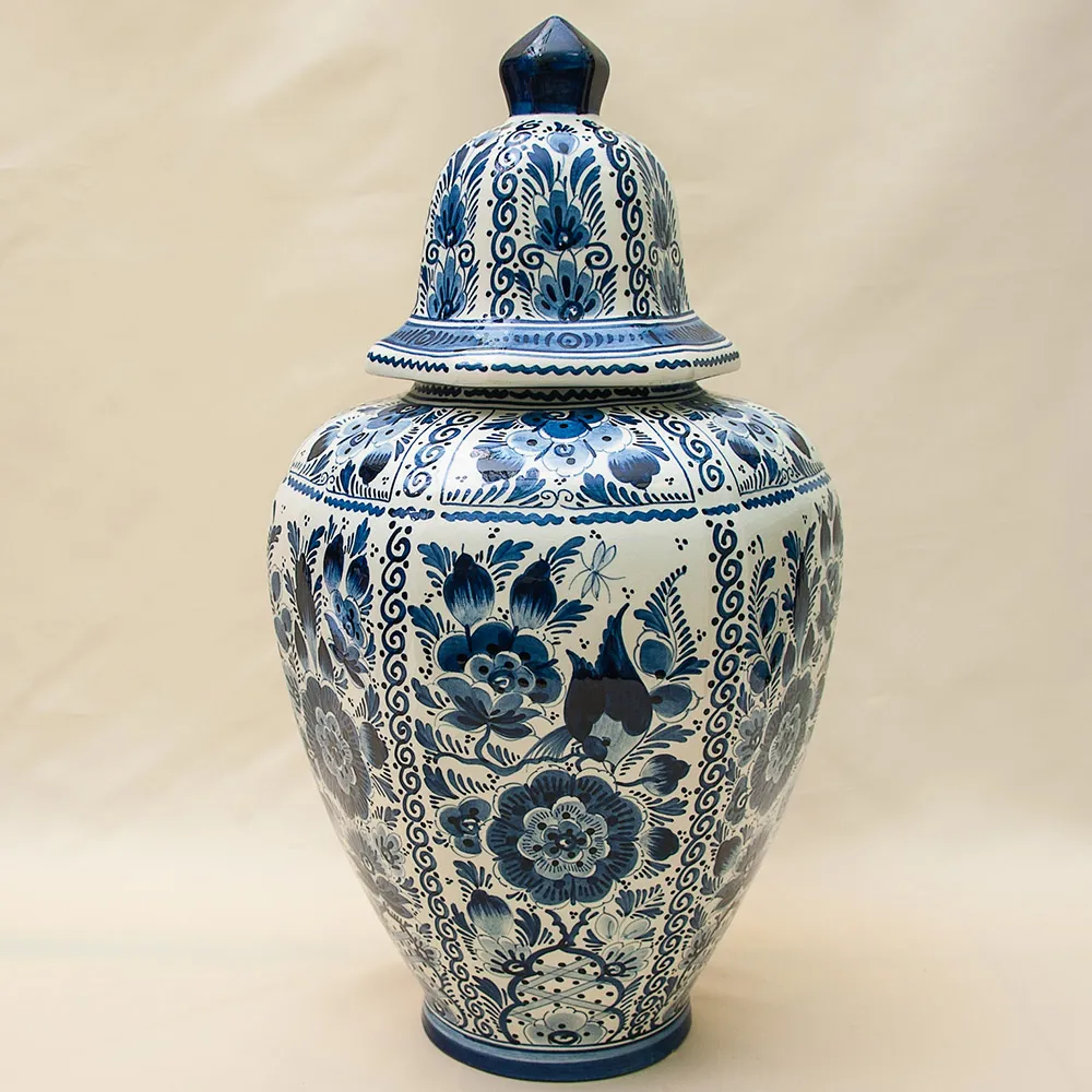 Большой Вазон «Райский Сад» Делфт - DELFTs, Голландия. Н-51 см. Середина ХХ века.