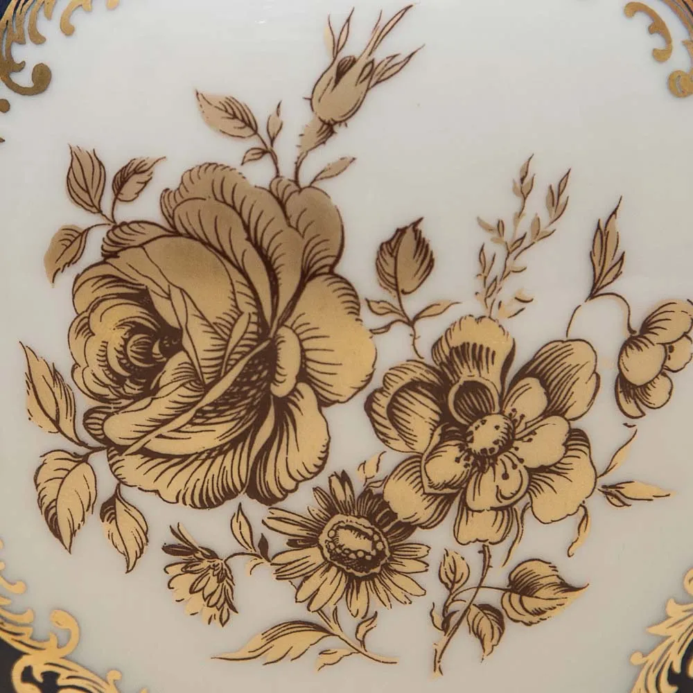 Малый Вазон с крышкой из коллекции «Gold Night» SHUMAN-ARZBERG Германия Н-25см.