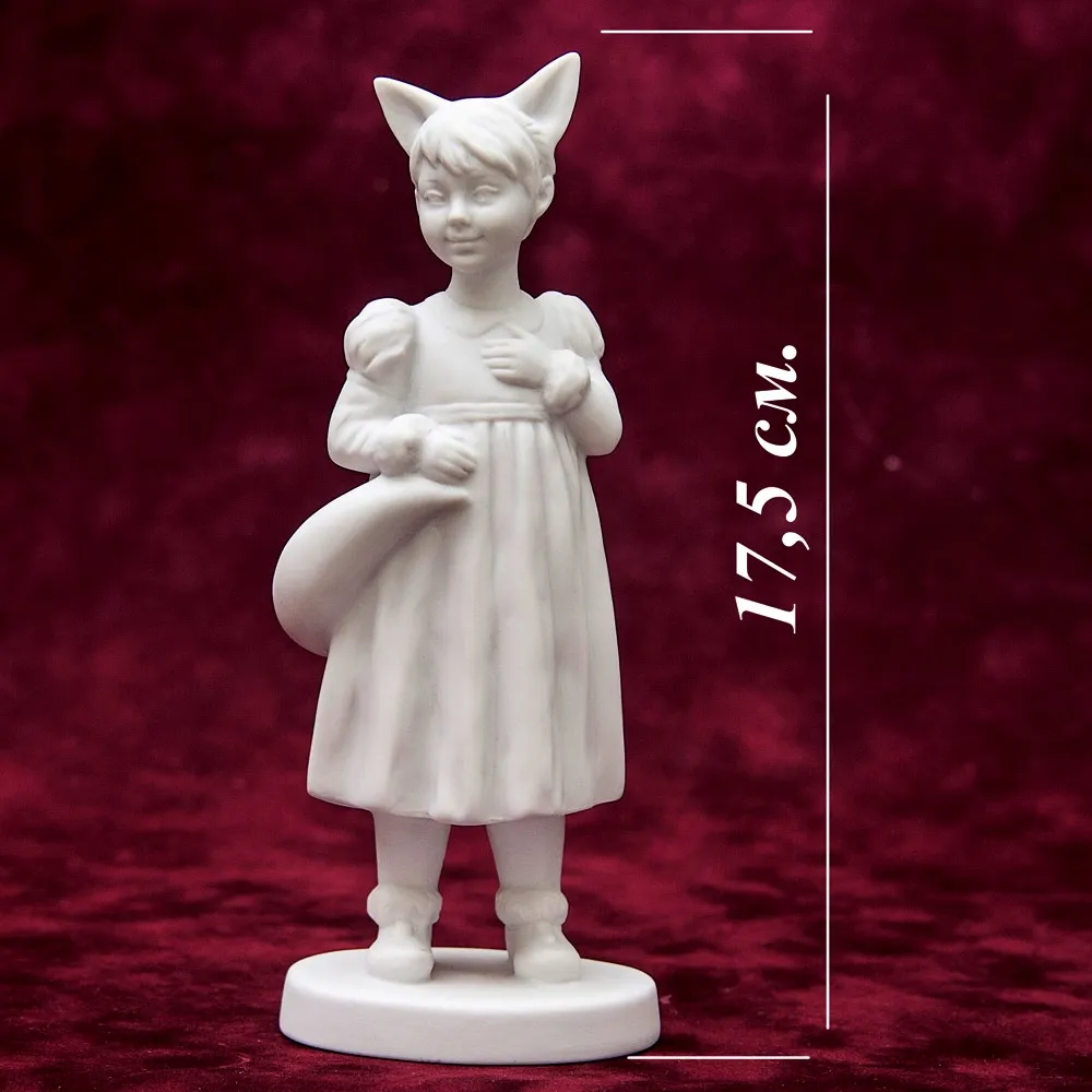 Коллекционная Авторская Статуэтка «Моя Лисичка» из серии «Детский Утренник», фарфор ИФЗ, Россия.