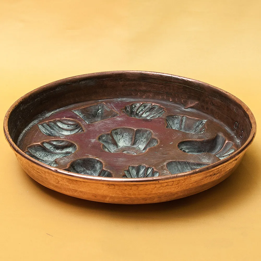 Большая Медная Форма для выпечки без ручки, D-32 см. Франция, начало ХХ века!