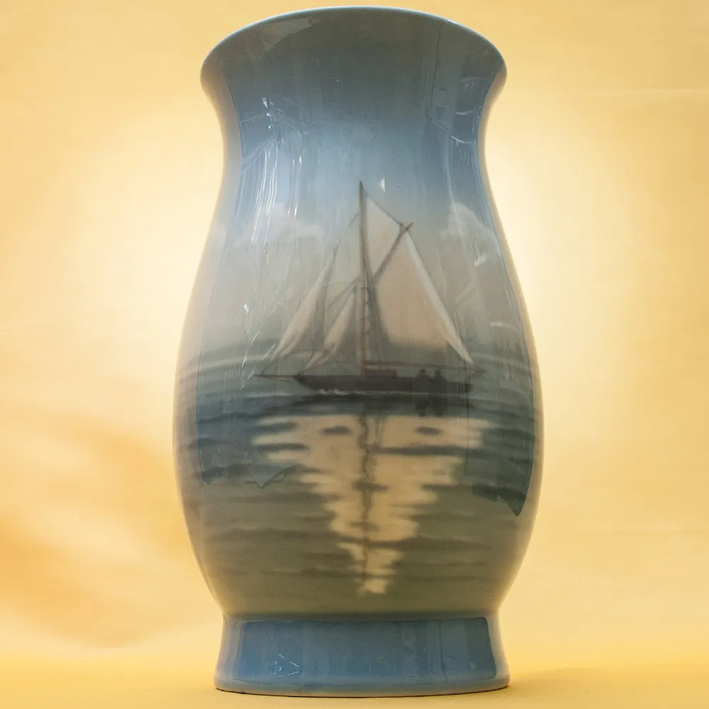Большая  Фарфоровая Ваза «Белый Парус», B&G Copenhagen Porcelain, Дания - 1970-1983гг.