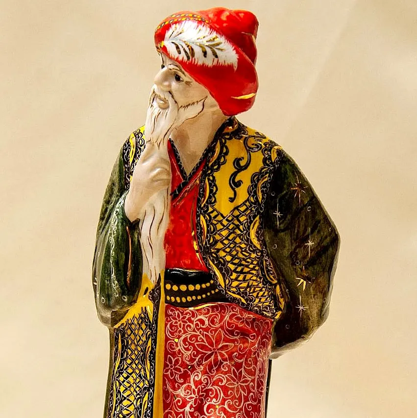 Авторская Коллекционная Фарфоровая Статуэтка «Старик Хаттабыч», Россия.