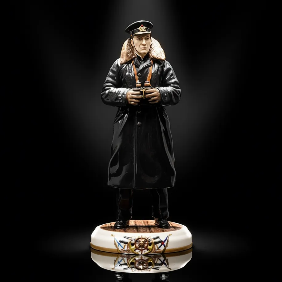 Коллекционная Авторская Статуэтка «Адмирал СССР - Головко А.Г.», фарфор, Россия. 