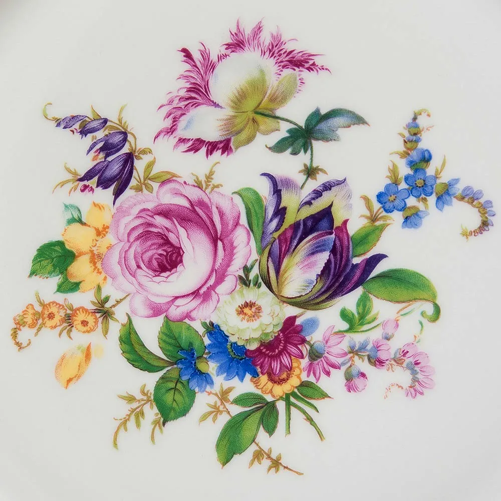 Коллекционная Тарелка - Блюдо «Садовый букет» Прорезной Фарфор, ROSENTHAL Германия.