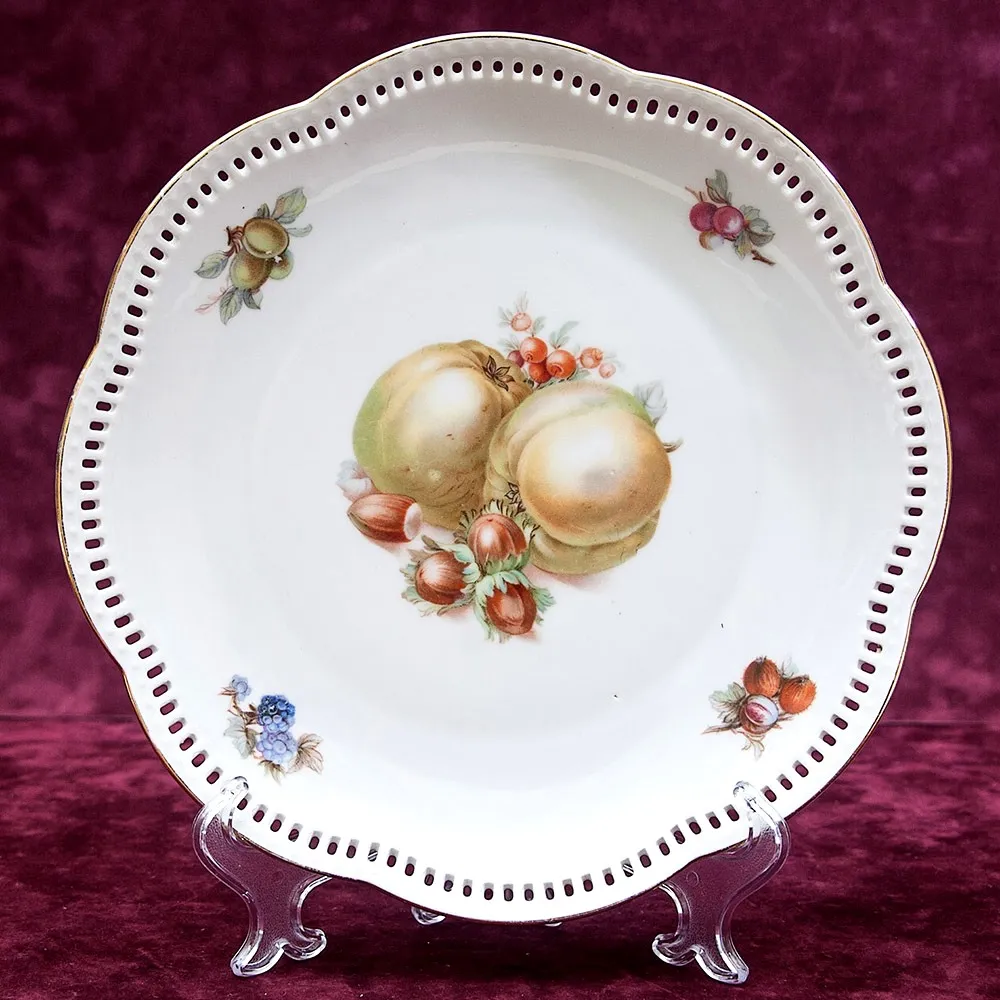 Десертное Сервировочное Блюдо - Тарелка «ФРУКТЫ» Фарфор Schumann Arzberg Германия 60 гг.
