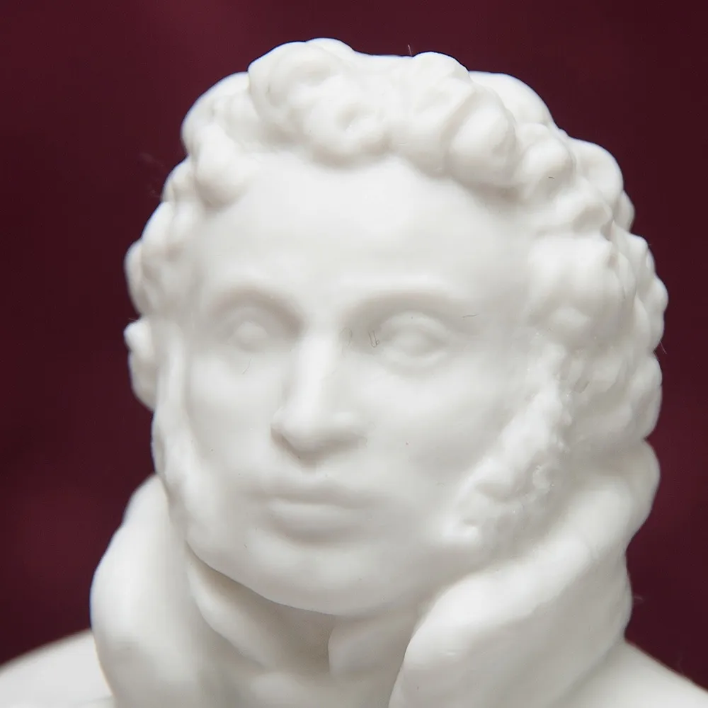 Коллекционная статуэтка "Пушкин перед дуэлью", Бисквитный Фарфор, СССР ДФЗ Вербилки, 30-е гг.