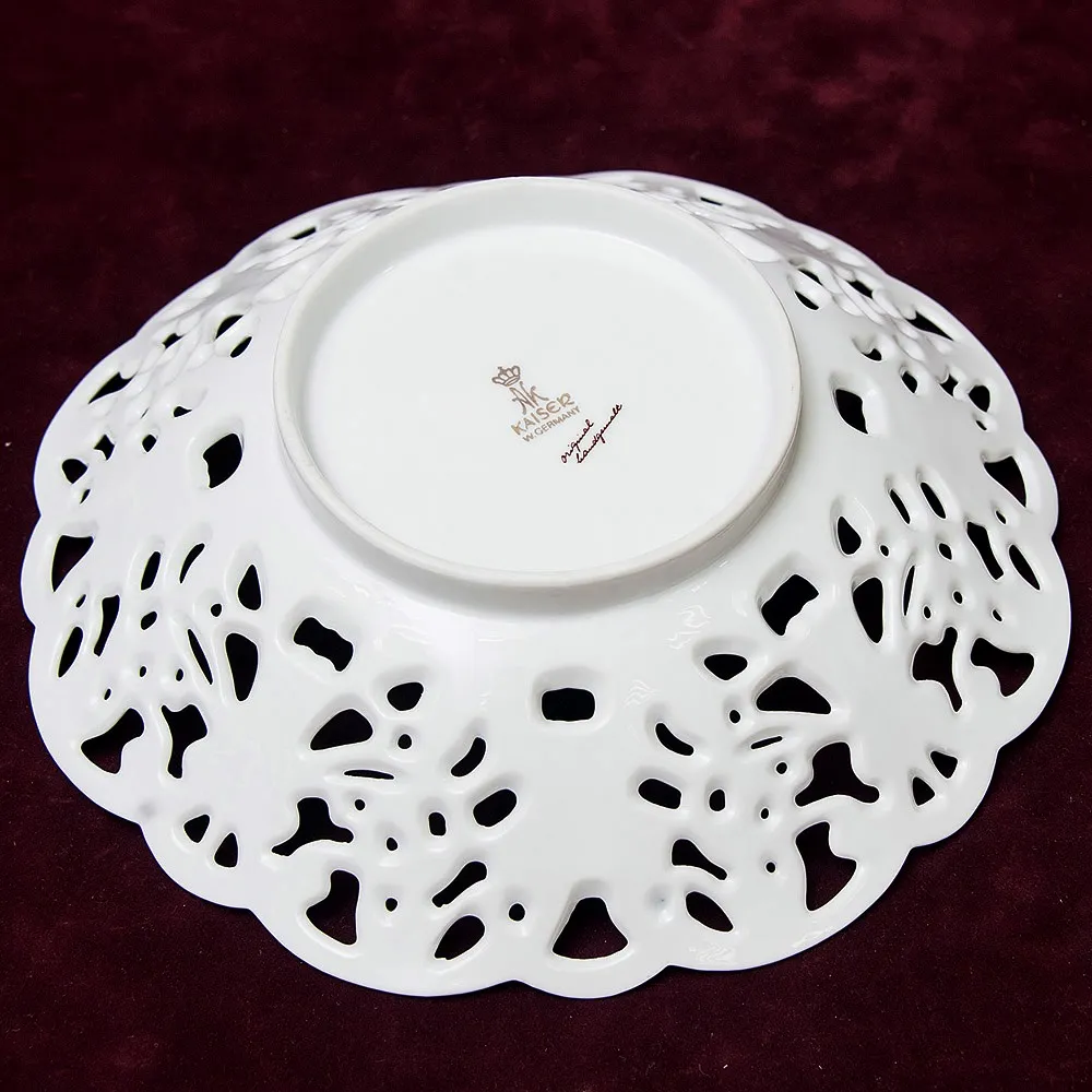 Коллекционное Сервировочное Блюдо - Тарелка, Прорезной Фарфор  KAISER Porzellan Германия.