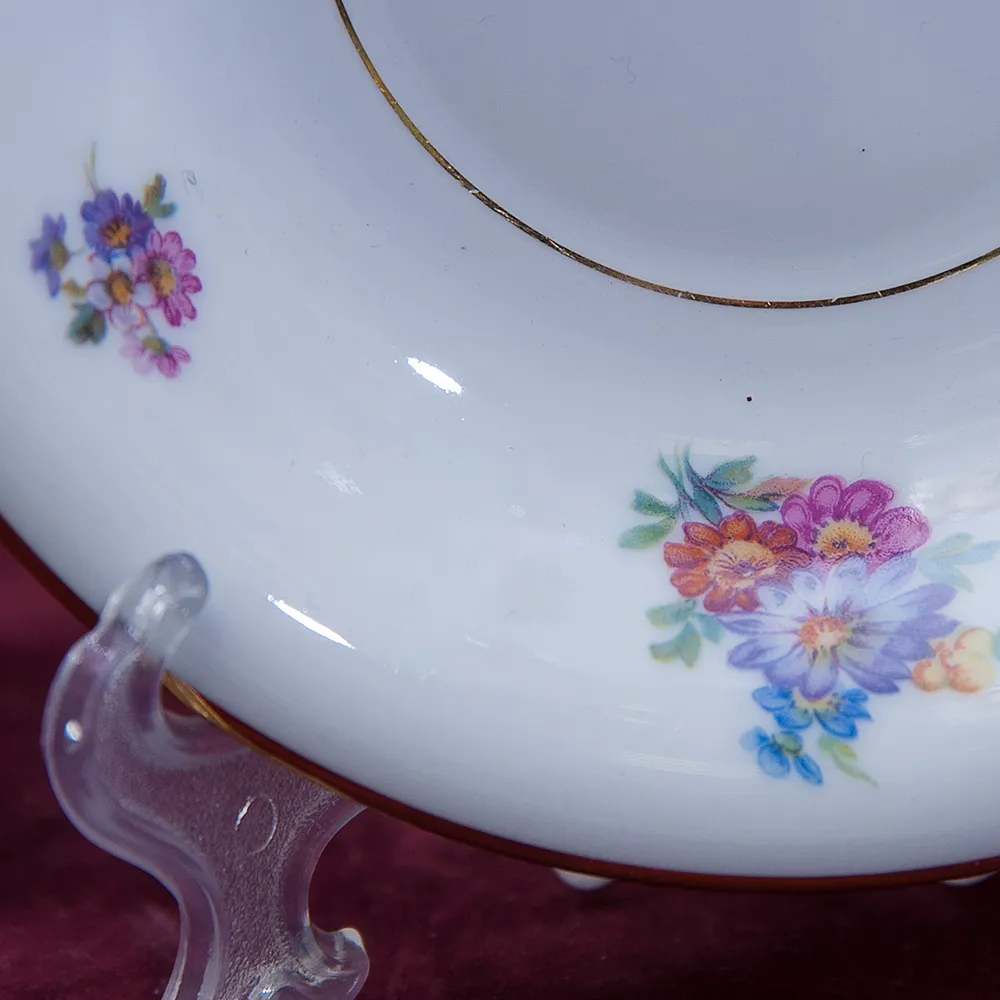 Коллекционная Чайная фарфоровая тройка - «ЛЕТО» Furstenberg, Германия 50 -егоды ХХ века.