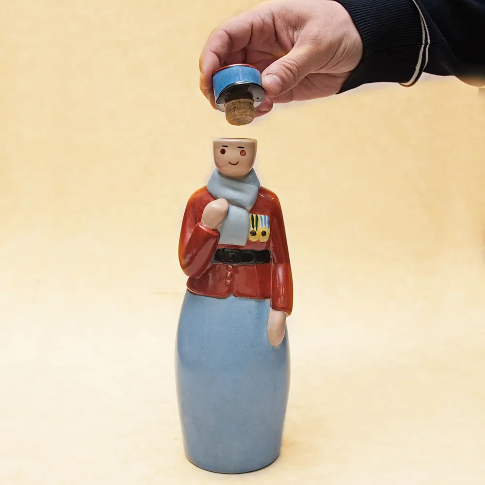 Штоф-Графин-Бутылка- Флакон для ликёра «Бывалый Жандарм», AРТ ДЕКО ROBJ ФРАНЦИЯ 1928г.